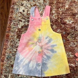 GAP overall denim tie-dye dress